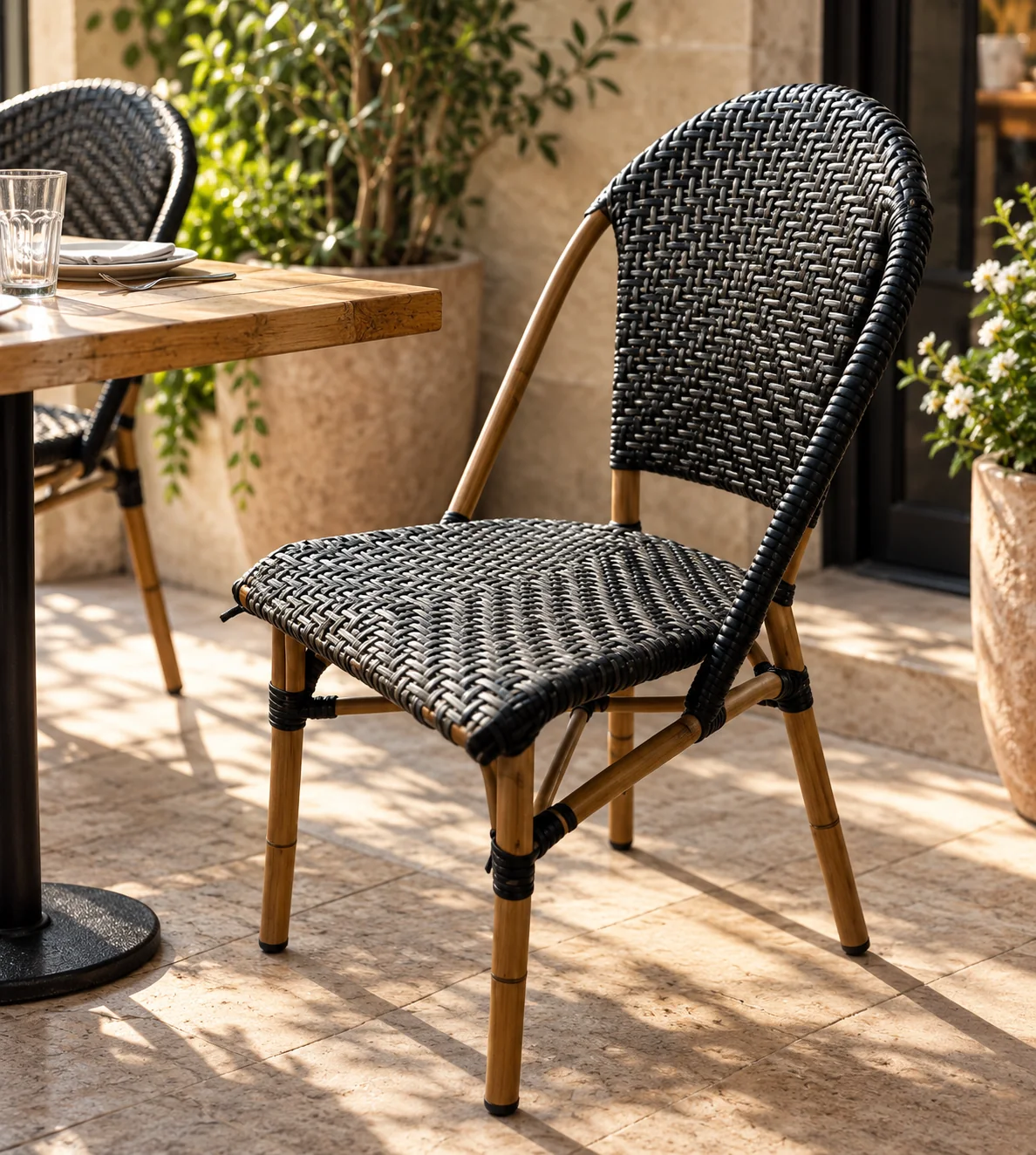 Chaise bistrot noire